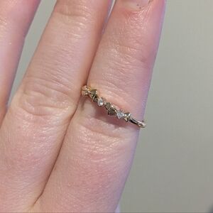 Gold Plated And CZ Women's Ring - Sz 7